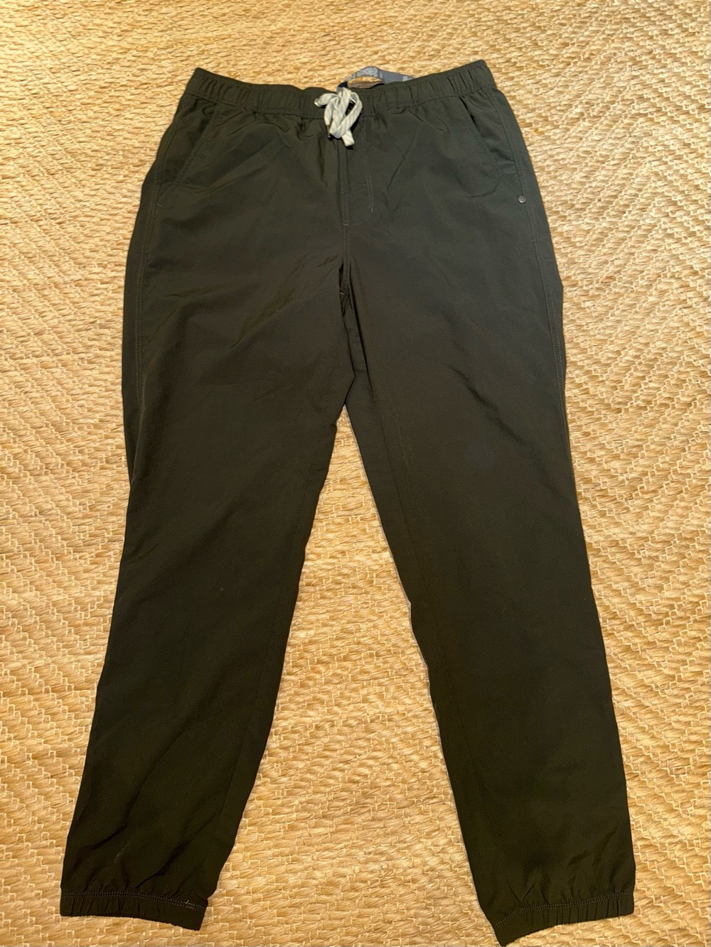 Men's Black Jogger Pants with Drawstring Waist